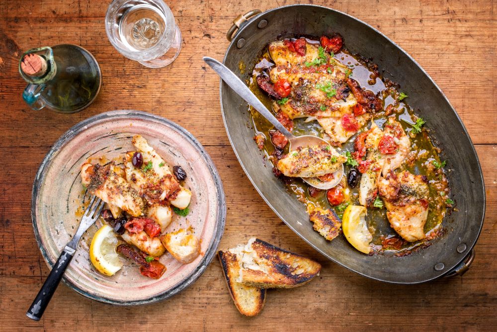 Barramundi with Tomato and Olives Fish Recipes