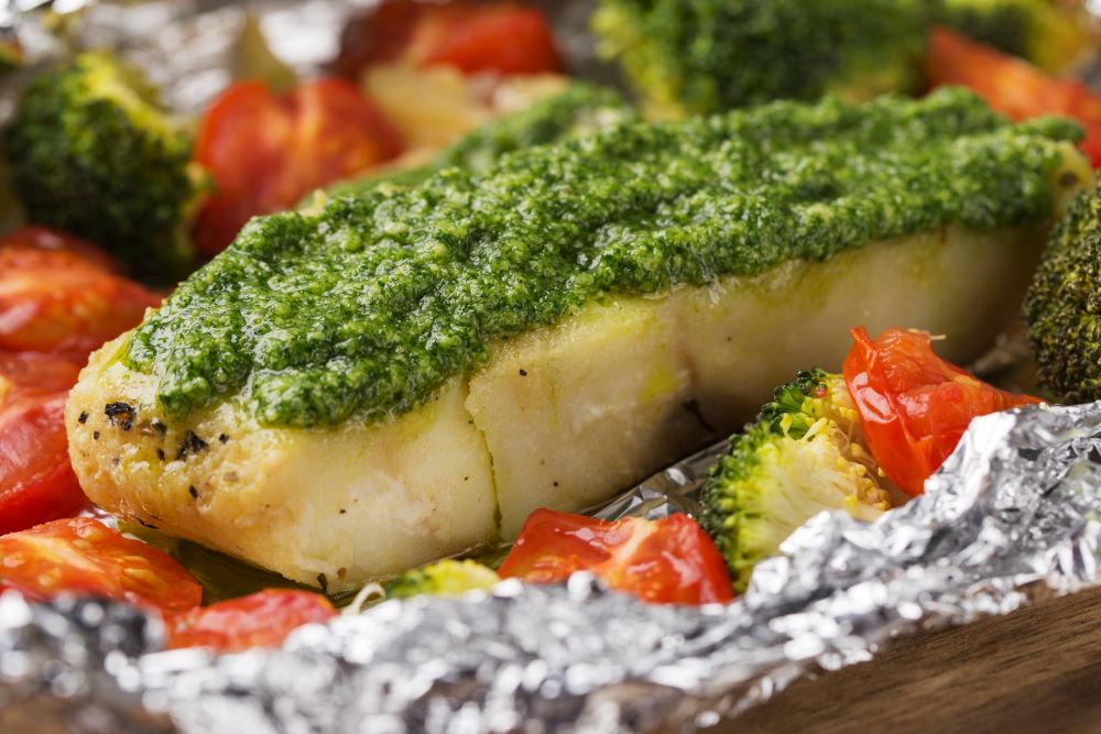 Haddock with Pesto and Parmesan Fish Recipes