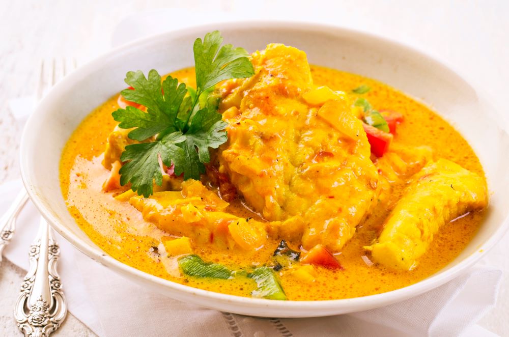 Hake with Coconut Curry Sauce - Fish Recipes