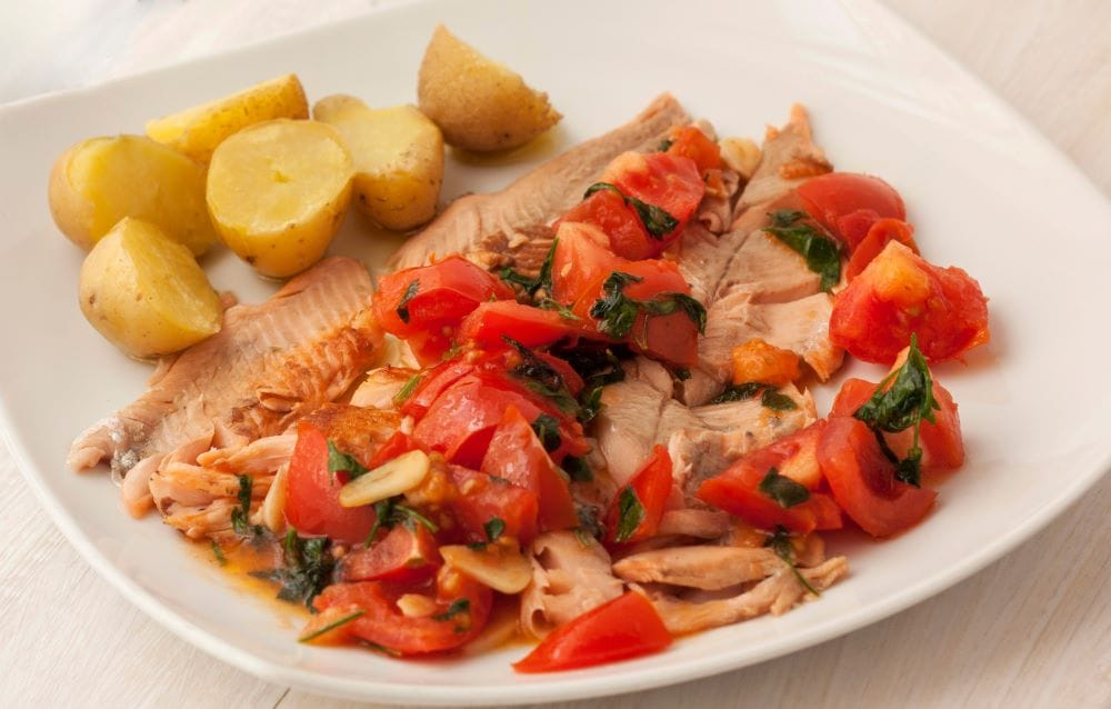 Plaice with Tomato and Basil Sauce Fish Recipes