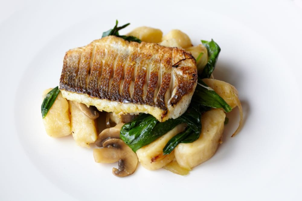 Sea Bass with Spinach and Mushrooms Fish Recipes